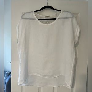 Bellambia linen blouse with lace back. Made in Italy size L